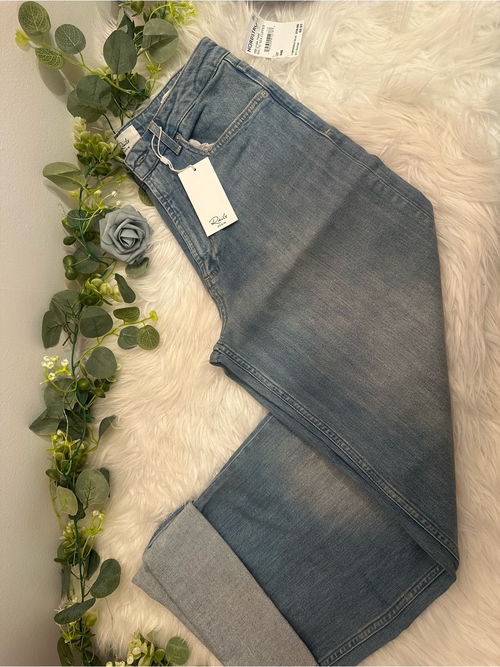 Rails Light Blue Wide-Leg Jeans